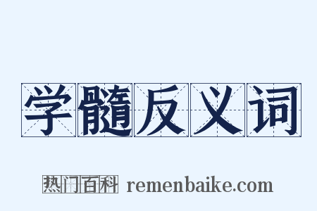 学髓反义词是什么意思的图片